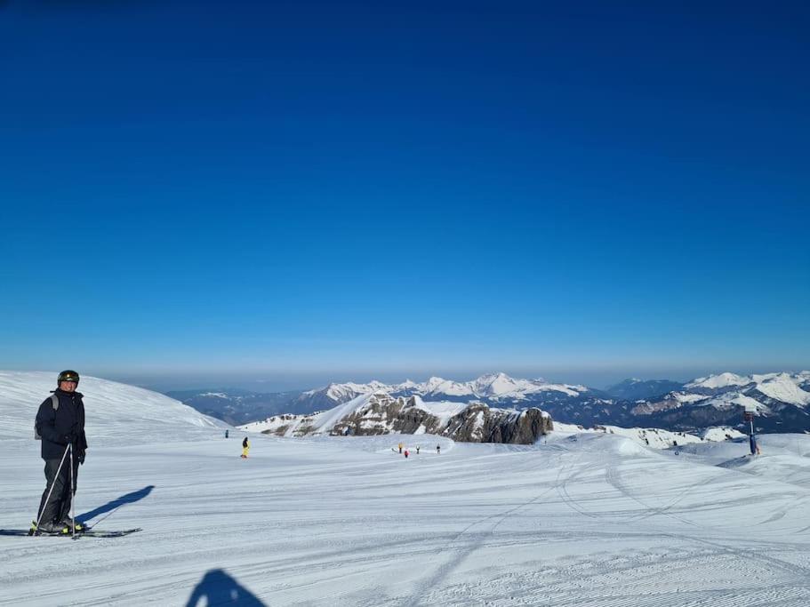Appartement Montagne La Vallee Verte Coeur Station Hirmentaz Bellevaux Buitenkant foto